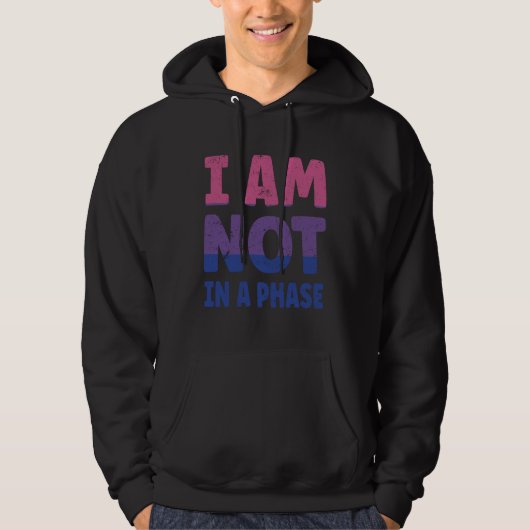 Bi Flag I am not in a Phase LGBTQ パーカ (正面)