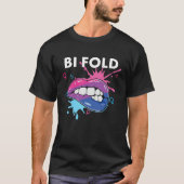 Bi Fold Bisexual Rainbow Pride March Bisexuality L Tシャツ (正面)