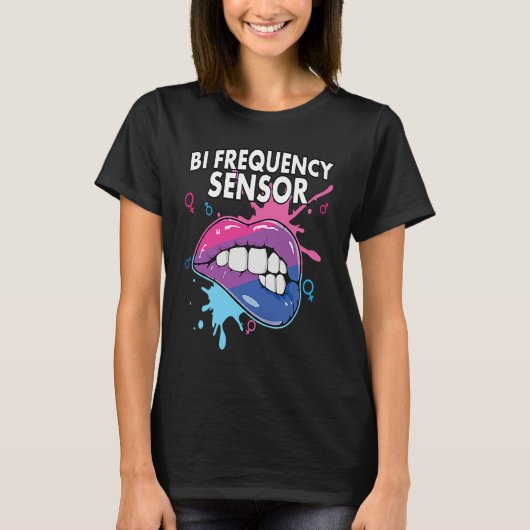 Bi Frequency Sensor Bisexual Rainbow Pride Bisexua Tシャツ (正面)