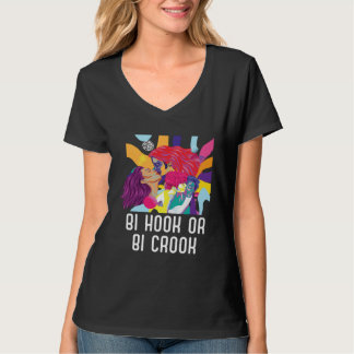 Bi Hook Or Bi Crook Bisexual Rainbow Pride Bisexua Tシャツ