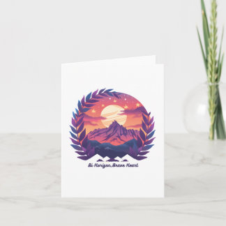 Bi Horizon Brave Heart LGBTQ Camping | Bisexual  ノートカード