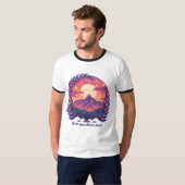 Bi Horizon Brave Heart LGBTQ Camping | Bisexual Tシャツ (正面フル)
