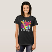 Bi Lateral Bisexual Rainbow Pride Bisexuality LGBT Tシャツ (正面フル)