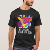 Bi lingual I Speak For Both Bisexual Pride Bisexua Tシャツ (正面)