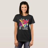 Bi Love Bisexual Rainbow Pride March Bisexuality L Tシャツ (正面フル)