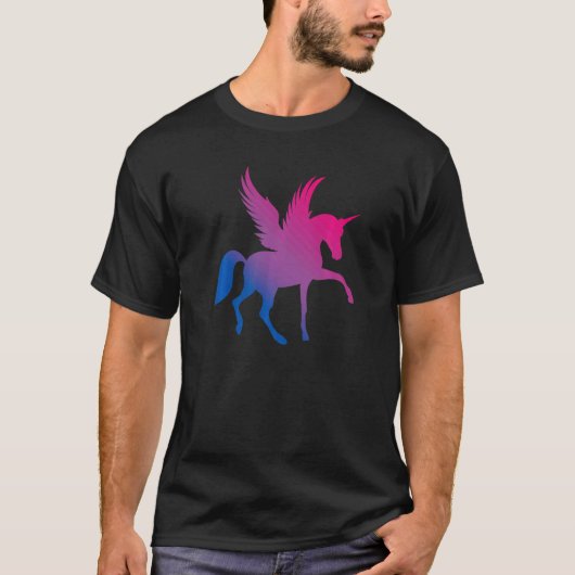 Bi Pride Flag Unicorn Bisexual Premium Tシャツ (正面)