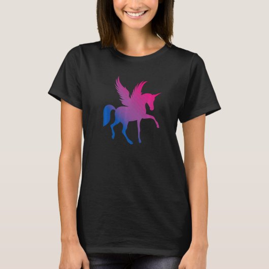 Bi Pride Flag Unicorn Bisexual Premium Tシャツ (正面)