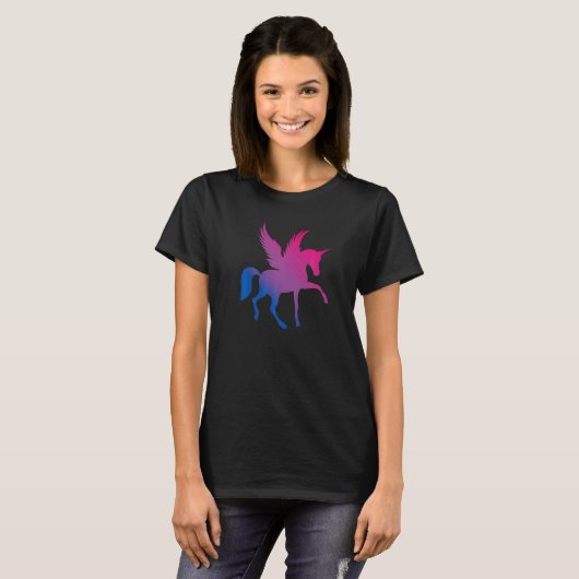 Bi Pride Flag Unicorn Bisexual Premium Tシャツ (正面フル)