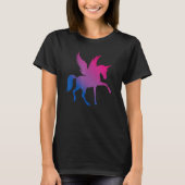 Bi Pride Flag Unicorn Bisexual Tシャツ (正面)