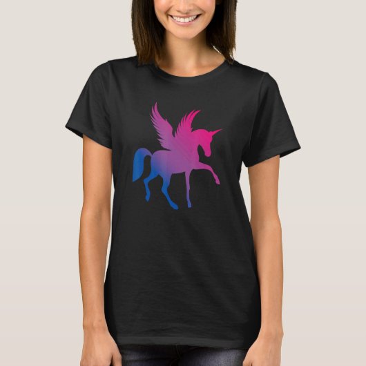 Bi Pride Flag Unicorn Bisexual Tシャツ (正面)