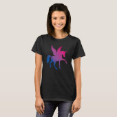 Bi Pride Flag Unicorn Bisexual Tシャツ (正面フル)
