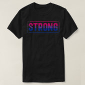 Bi Pride Strong Workout Bisexual Pride Fitness Str Tシャツ (デザイン正面)