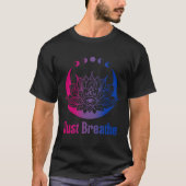 Bi Pride Subtle Bisexual LGBTQ Gay Pride Yoga Moon Tシャツ (正面)