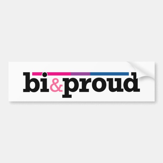 Bi&proudの白いバンパーステッカー バンパーステッカー (正面)