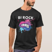 Bi Rock Bisexual Rainbow Pride March Bisexuality L Tシャツ (正面)