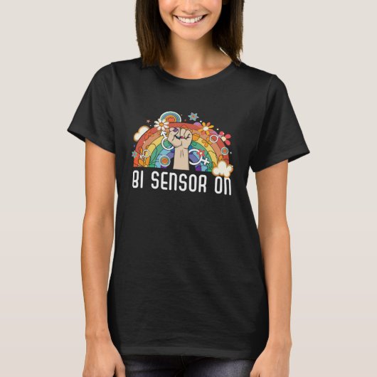 Bi Sensor On Bisexual Rainbow Pride Bisexuality LG Tシャツ (正面)