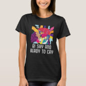 Bi Shy And Ready To Cry Bisexual Pride Bisexuality Tシャツ (正面)