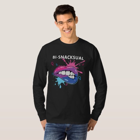 Bi Snacksual Bisexual Rainbow Pride Bisexuality LG Tシャツ (正面フル)