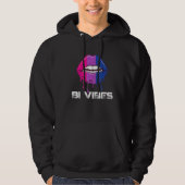 Bi Vibes Dripping Lips Bisexual Pride Bisexuality  パーカ (正面)