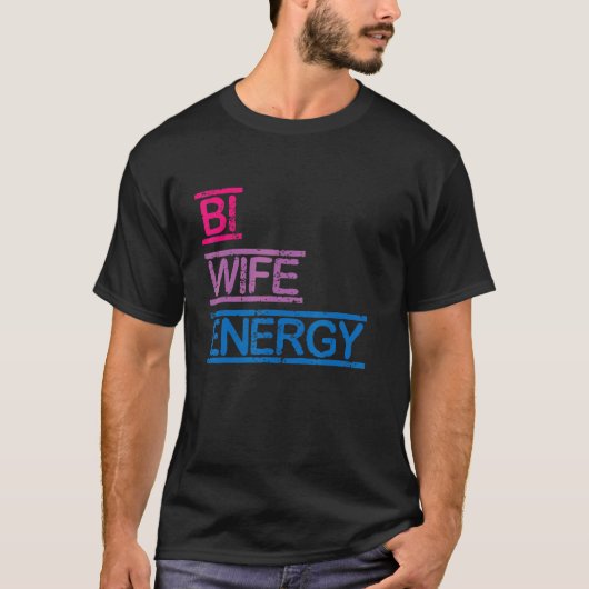 Bi Wife Energy Lgbtq Bisexual Flag Tシャツ (正面)