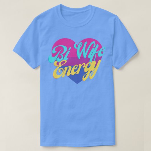Bi Wife Energy LGBTQ+ Support Premium T-Shirt Copy Tシャツ (デザイン正面)