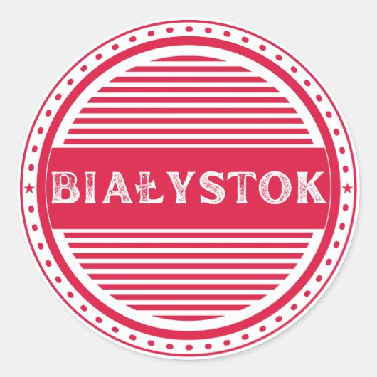 Bialystok City Pride Emblem – Polish Identity ラウンドシール (正面)