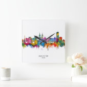 Białystok Poland Skyline スクエア壁時計 (ホーム)