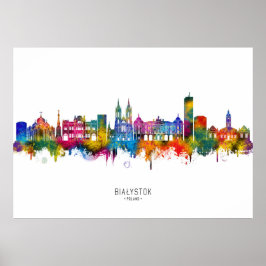 Białystok Poland Skyline ポスター