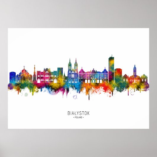 Białystok Poland Skyline ポスター (正面)