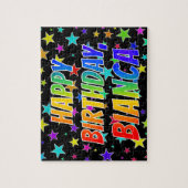 「BIANCA」名、おもしろい「ハッピーバースデー」 ジグソーパズル (縦)