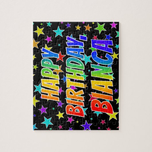 「BIANCA」名、おもしろい「ハッピーバースデー」 ジグソーパズル (縦)
