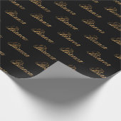 Bianca gold Design Lettering Geschenkpapier ラッピングペーパー (角)