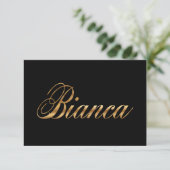 Bianca gold Design Lettering Karte (スタンド正面)