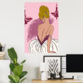 Bianca in Pink - 24 x 36プリント ポスター (ホームオフィス)