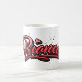 Bianca red Heart Graffiti Tasse Kaffeetasse コーヒーマグカップ (中央)