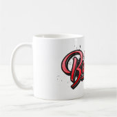 Bianca red Heart Graffiti Tasse Kaffeetasse コーヒーマグカップ (左)