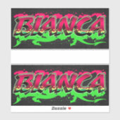 Bianca Vorname Name Graffiti Aufkleber Sticker シール (シート)