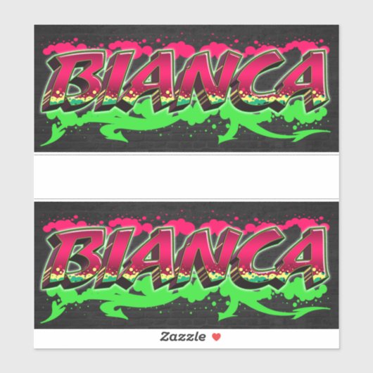 Bianca Vorname Name Graffiti Aufkleber Sticker シール (シート)