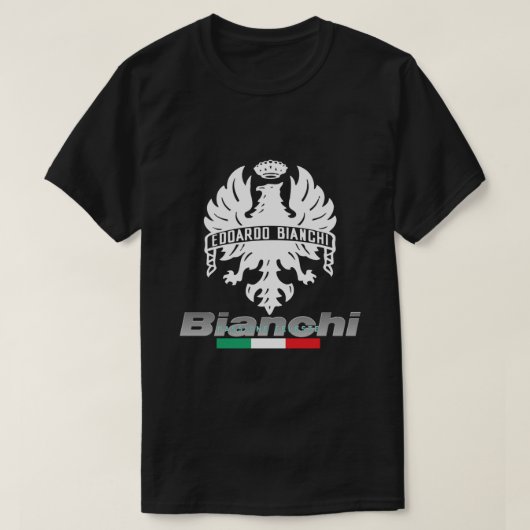 Bianchi自転車エドアルドBianchiパシオーネセレスト Tシャツ (デザイン正面)