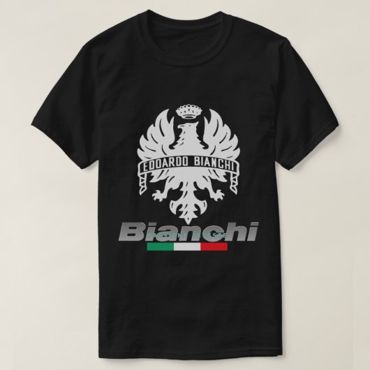 Bianchi自転車エドアルドBianchiパシオーネセレスト Tシャツ (デザイン正面)