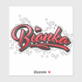 Bianka red Heart Graffiti Aufkleber Sticker シール (シート)