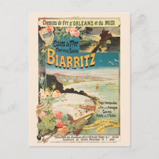 Biarritz France Vintage Poster 1897 ポストカード