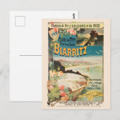 Biarritz France Vintage Poster 1897 ポストカード (正面/裏面)