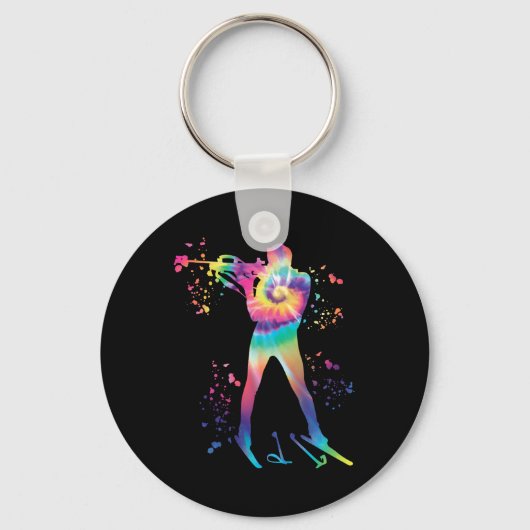 Biathlete Nordic Skiing Biathlon  キーホルダー (正面)