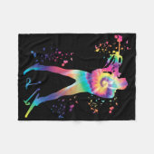 Biathlete Nordic Skiing Biathlon  フリースブランケット (正面(横))