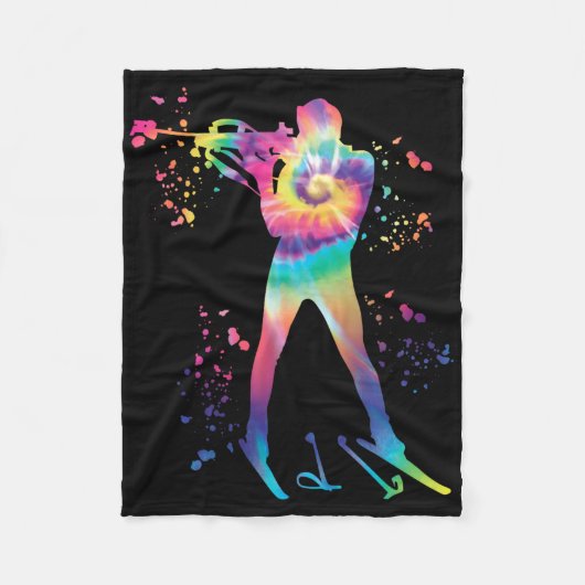 Biathlete Nordic Skiing Biathlon  フリースブランケット (正面)