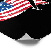 Biathlon American Flag Usa Gift - Biathlon Team ポスター (角)