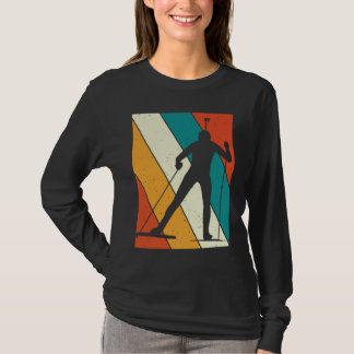 Biathlon Biathlete Target Skiing Retro Vintage Tシャツ