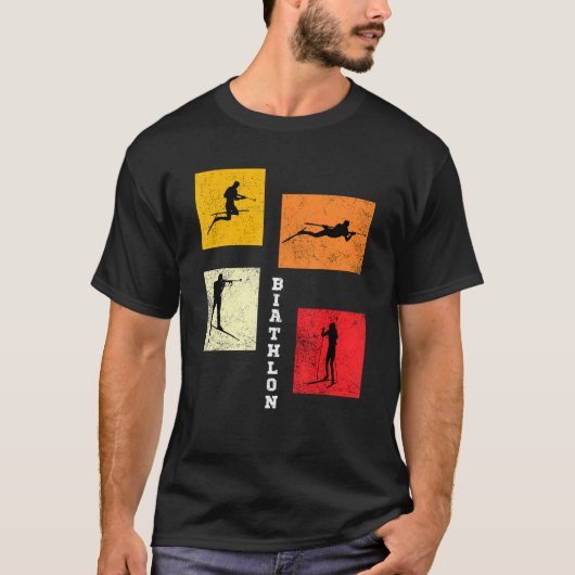 Biathlon Cross Country Skiing Biathlete Winter Spo Tシャツ (正面)