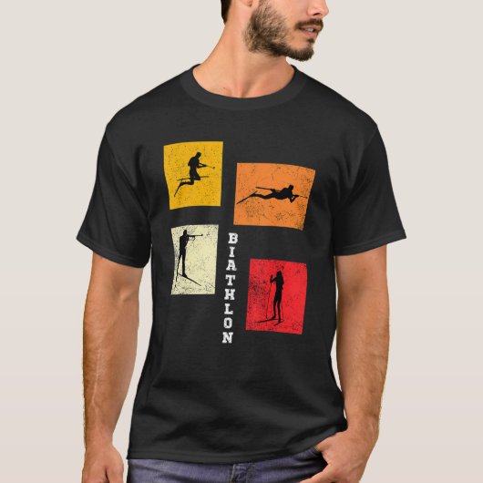 Biathlon Cross Country Skiing Biathlete Winter Spo Tシャツ (正面)